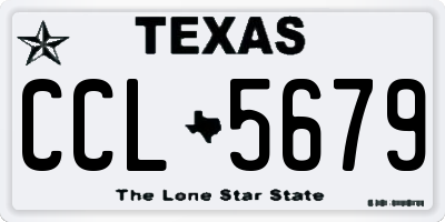 TX license plate CCL5679