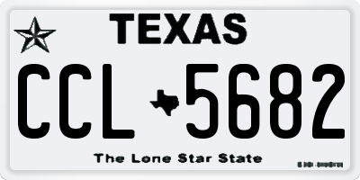 TX license plate CCL5682