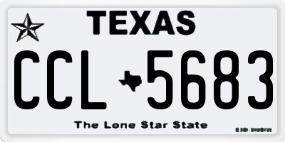 TX license plate CCL5683