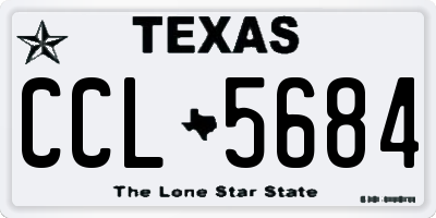 TX license plate CCL5684