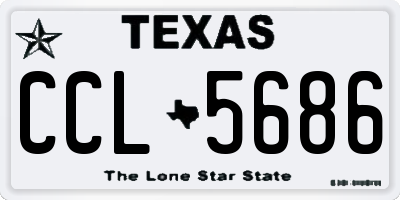 TX license plate CCL5686