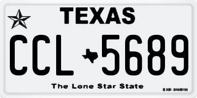 TX license plate CCL5689
