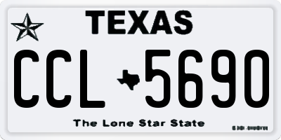 TX license plate CCL5690