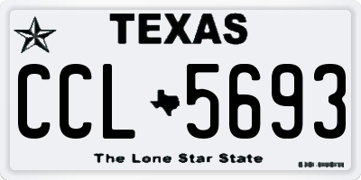 TX license plate CCL5693