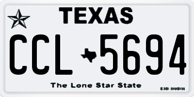 TX license plate CCL5694