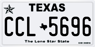 TX license plate CCL5696