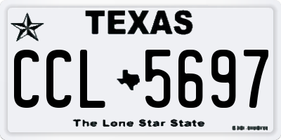 TX license plate CCL5697