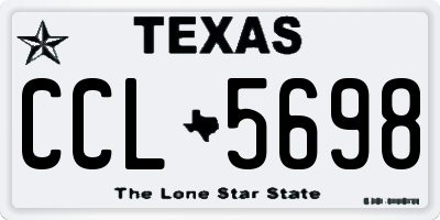 TX license plate CCL5698