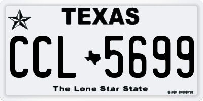 TX license plate CCL5699