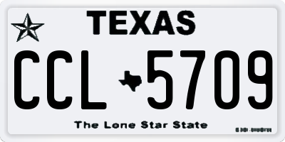 TX license plate CCL5709