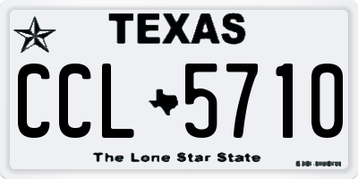 TX license plate CCL5710