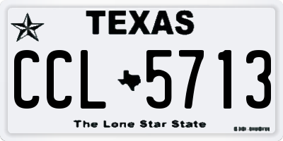 TX license plate CCL5713