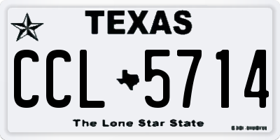 TX license plate CCL5714