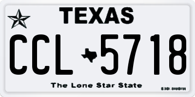 TX license plate CCL5718
