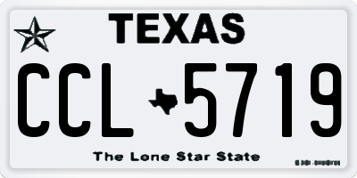 TX license plate CCL5719