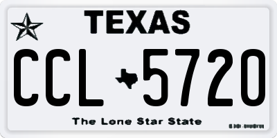 TX license plate CCL5720