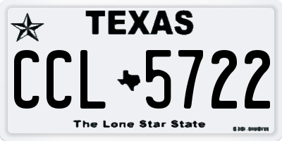 TX license plate CCL5722
