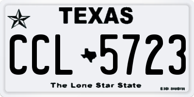 TX license plate CCL5723