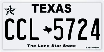 TX license plate CCL5724