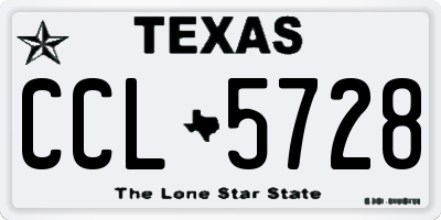 TX license plate CCL5728