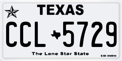TX license plate CCL5729