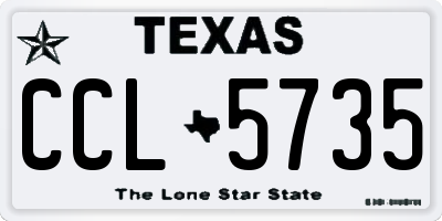 TX license plate CCL5735