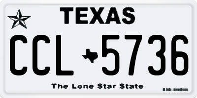 TX license plate CCL5736