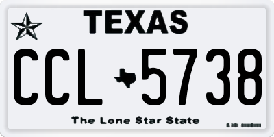 TX license plate CCL5738