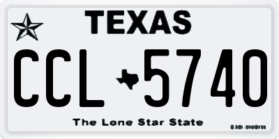 TX license plate CCL5740