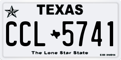 TX license plate CCL5741