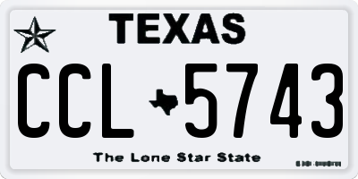 TX license plate CCL5743
