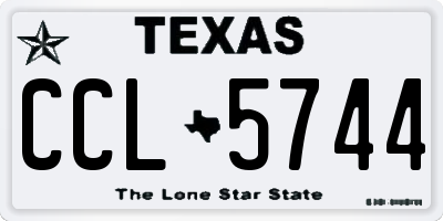 TX license plate CCL5744