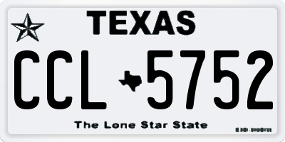 TX license plate CCL5752