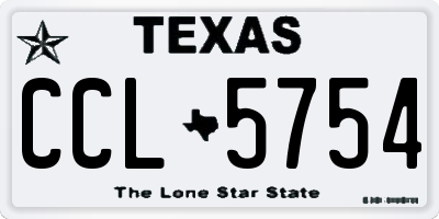 TX license plate CCL5754