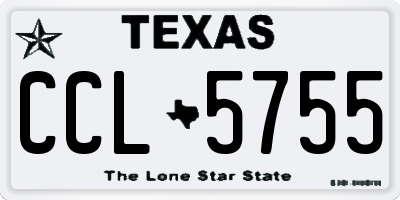 TX license plate CCL5755