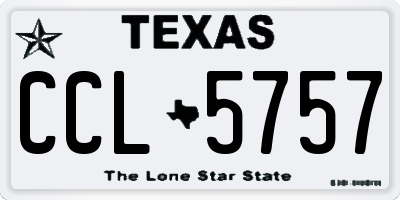 TX license plate CCL5757