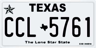 TX license plate CCL5761