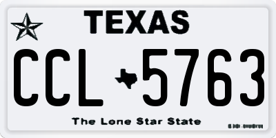 TX license plate CCL5763