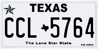 TX license plate CCL5764