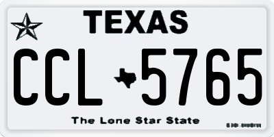 TX license plate CCL5765