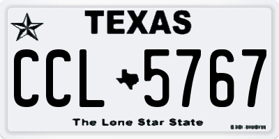 TX license plate CCL5767