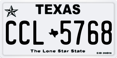 TX license plate CCL5768