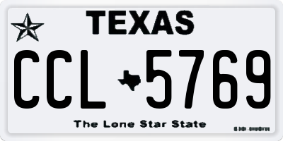 TX license plate CCL5769