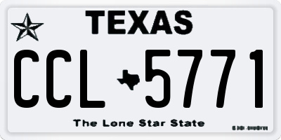 TX license plate CCL5771