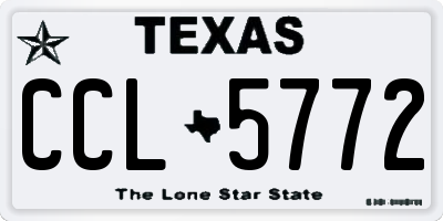 TX license plate CCL5772
