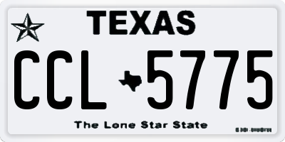 TX license plate CCL5775