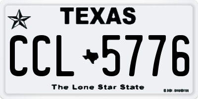 TX license plate CCL5776