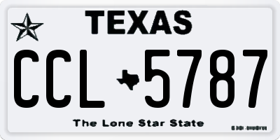 TX license plate CCL5787