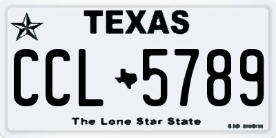 TX license plate CCL5789