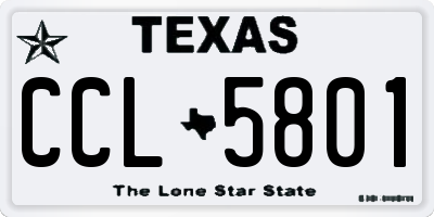 TX license plate CCL5801